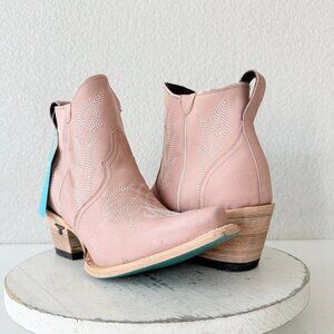 Lane Boots Gallatin Womens Cowboy Bootie Pink Western Short Boots Snip Toe 9